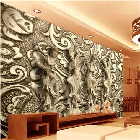 Beibehang Customize Any Size Wallpaper Mural 3d Large Stone Carving
