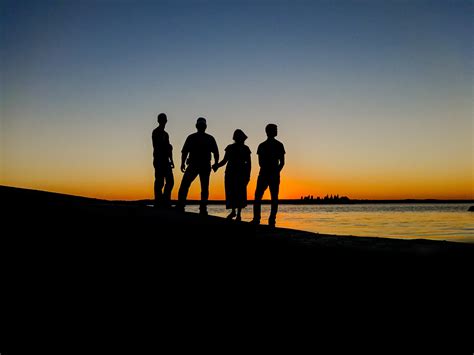 Free Images Sea Water Nature Horizon Silhouette Group People
