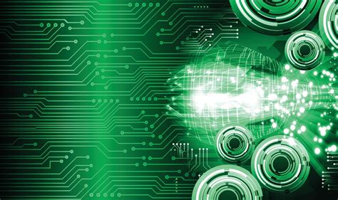 Green Cyber Circuit Future Technology Concept Background 2158084 Vector