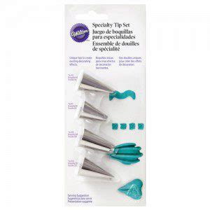 All the most popular tip guides, along with guides for flowers. Wilton Decorating Tip Set Specialty #44, #83, #105, #353
