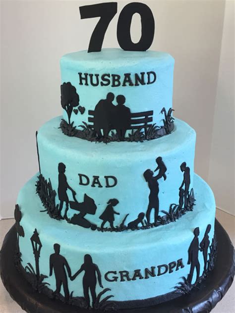 Husband Dad Grandpa Silhouette Birthday Cake Sweet Creations By Stacy Llc