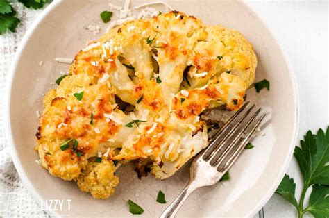 Sliced And Oven Roasted Cauliflower Steaks Make A Gorgeous Presentation