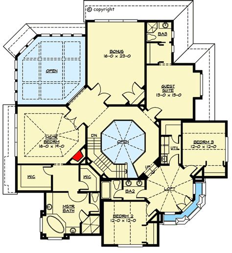 Shingle Style House Plan With Unique 2 Story Rotunda 2326jd