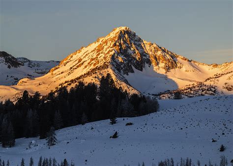 Sawtooth Winter Sunrise In Stanley Idaho Photograph By Vishwanath Bhat