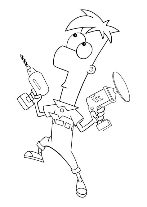 Dibujos De Phineas Y Ferb Para Colorear Wonder Day Com
