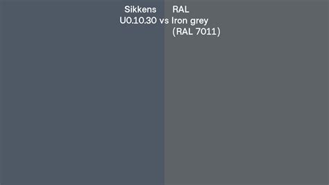 Sikkens U0 10 30 Vs RAL Iron Grey RAL 7011 Side By Side Comparison
