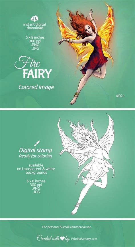 New Image In The Series Of Beautiful Fairies Of Four Elements Fire
