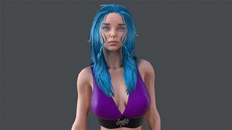 3d Model Girl Character Vr Ar Low Poly Rigged Cgtrader