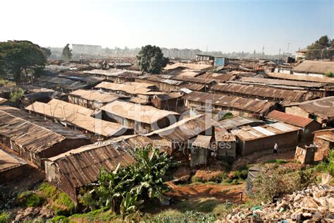 Panoriamic View Of Kibera Slums In Nairobi Kenya Stock Photo