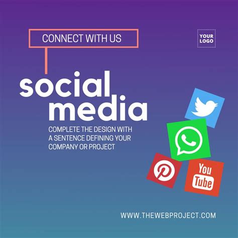 Template Of Connect With Us On Social Media To Edit Online Social