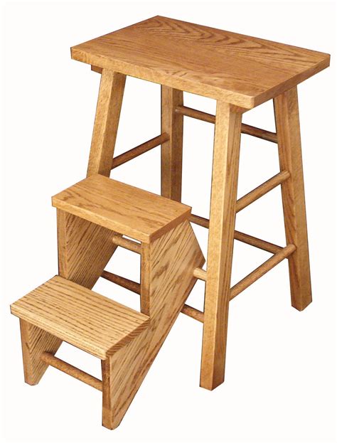 Solid Wood Folding Step Stool Amish Made In America Etsy