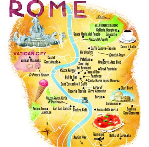 Map Of Rome With The Best Places Sights This Is Italy