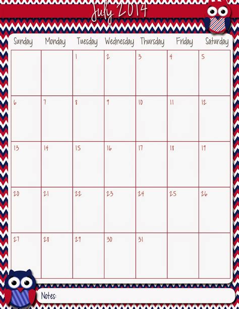 July Free Printable Calendar Printable Blank World