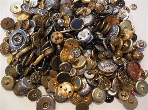 Whats In My Button Box Metal Buttons — 183 Vintage Buttons