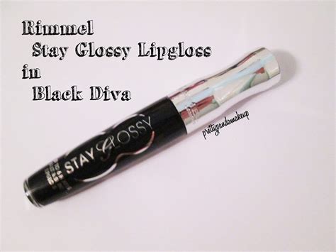 PrettyPanda: Rimmel Stay Glossy Lip Gloss in Black Diva: Swatches and ...