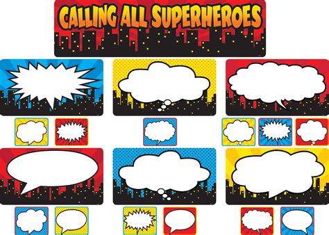 Calling All Superheroes Mini Bulletin Board Tcr5825 Teacher Created