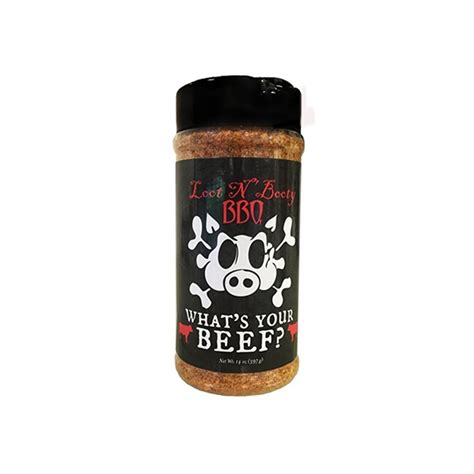 Loot N Booty Whats Your Beef Bbq Rub 14 Oz