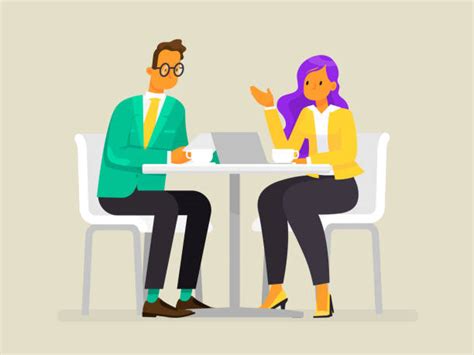 Two People Meeting Illustrations Royalty Free Vector Graphics And Clip