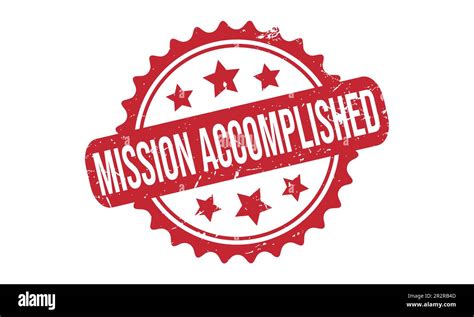 Mission Accomplished Rubber Stamp Seal Vector Stock Vector Image & Art