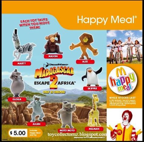 Mcdonalds Happy Meal Toys 2008 Madagascar 2 Escape To Africa Happy