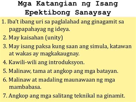 Anu Ano Ang Katangian Ng Sanaysay Regalong Sanaysay