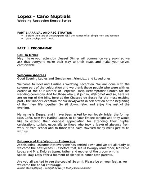 199823103 Wedding Emcee Script - Lopez – Caño Nuptials Wedding