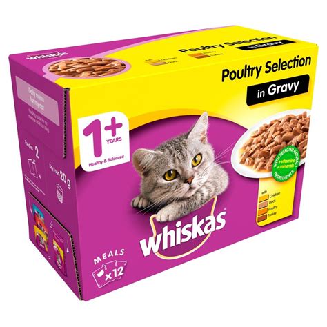 Purina fancy feast gravy lovers poultry & beef feast collection wet cat food variety packs. 96 x 100g Whiskas 1+ Adult Wet Cat Food Pouches Mixed ...
