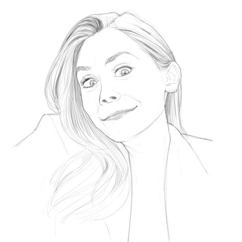 Elizabeth Olsen Sketch In Clip Studio Rdigitalart