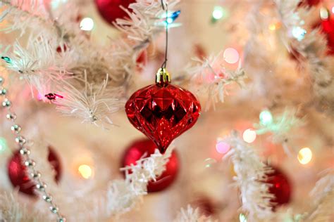 Close Up Of Christmas Decorations Hanging On Tree · Free Stock Photo