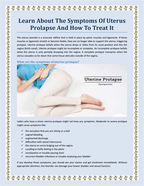 Learn About The Symptoms Of Uterus Prolapse And How To Treat It By Rohan Gupta Issuu