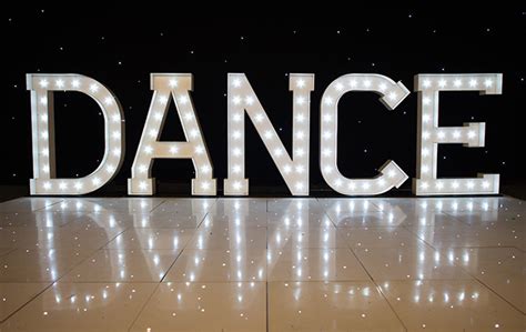 Light Up Dance Letters Illuminated Dance Letters Big Dance Hire