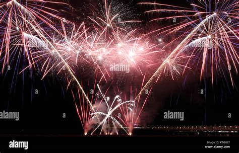 Happy New Year Fireworks Fireworks Spectacular Stock Photo Alamy