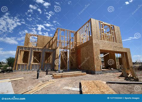 New Home Construction Framing In The Southwest Editorial Stock Image