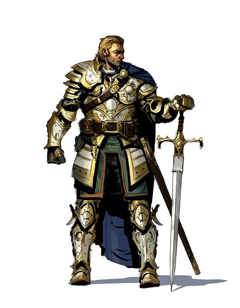 A tracker and hunter, the ranger is a creature of the wild and of tracking down his favored foes. Male Human Paladin Knight - Pathfinder PFRPG DND D&D d20 fantasy | Dungeons and dragons 5 ...