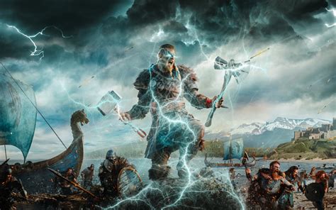 Papel De Parede Assassins Creed Valhalla Viking Videogames