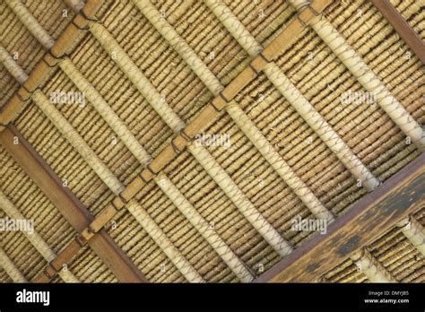 Thatched Bamboo Ceiling In Bali Indonesia Stock Photo Alamy
