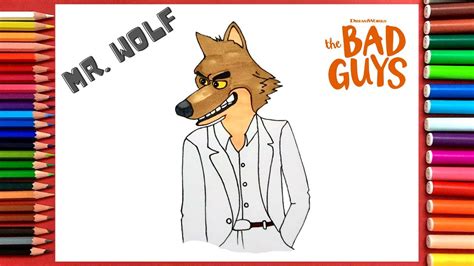 How To Draw Mr Wolf The Bad Guys Youtube