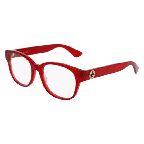 Gucci Gg0040o 004 51 Red Eyeglass Frames Sunglass Frames Red Eyeglasses