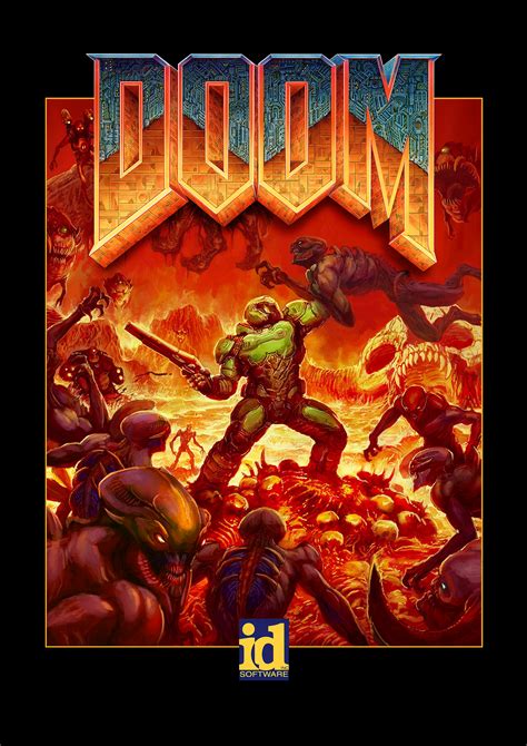Doom Retromodern Fusion Poster • Rgaming Doom Game Video Game