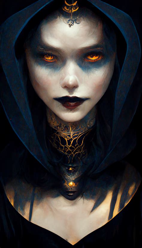 witch dark fantasy character design digital art women evil queen princess eyes neural network