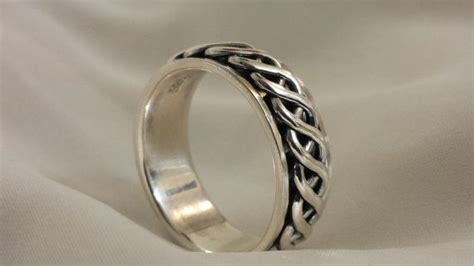 Sterling Silver Celtic Twisted Spinner Band Ring Band Rings Rings