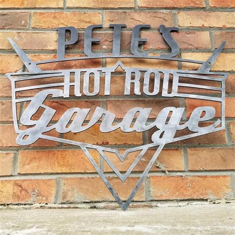 Personalized Hot Rod Garage Sign Vintage Retro Wall Art Drag Etsy