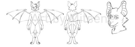 Male Bat Furry Art Download Reference Sheet Fruit Bat Etsy