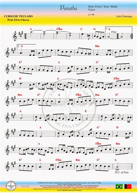 🎼 Partituras 🎶 Score 🎹 Sheet Music Partituras Para Teclado Paraíba