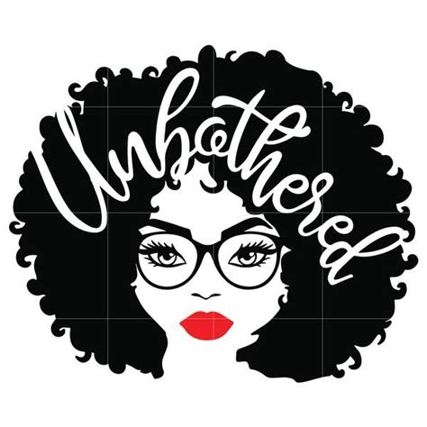 Black Woman With Glasses Svg Afro Woman Svg African American Woman Svg Dxf Eps Png Digital