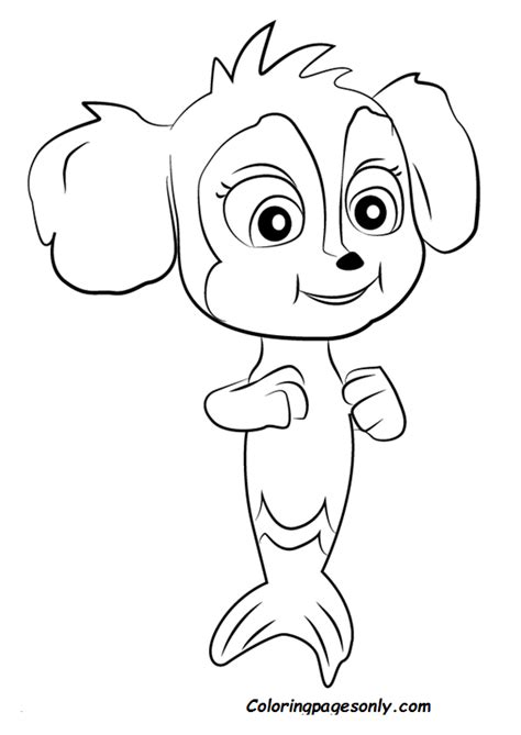Paw Patrol Mer Pups Coloring Page Free Printable Coloring Pages