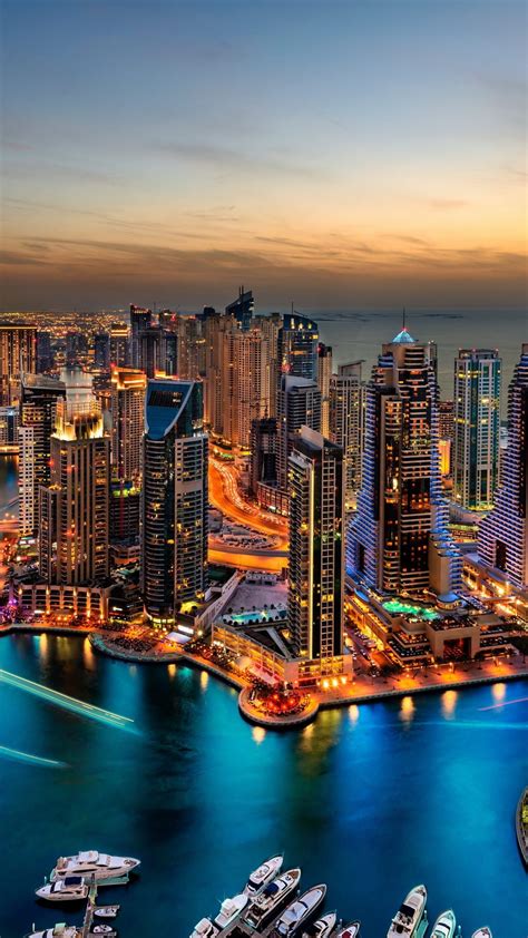 Dubai Uae Buildings Skyscrapers Night 5k Wallpaper Best Wallpapers