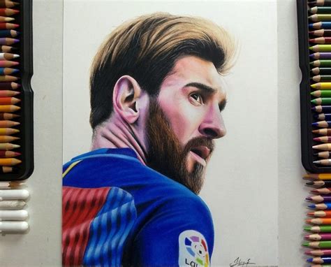 Realistic Drawing Of Messi Using Colour Pencils Color Pencil Drawing