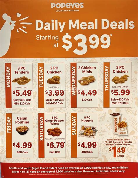Popeyes Canada Daily Deals And Specials 2022 Popeyes Canada