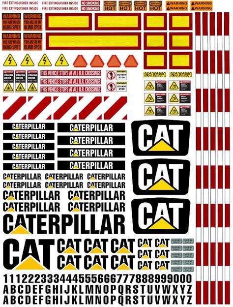 Rc Caterpillar Construction Decals 112 114 116 Scale Etsy Uk